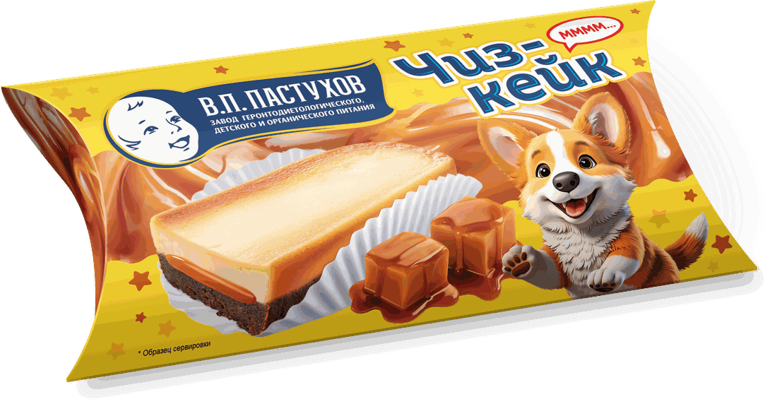 Чизкейк — Карамель, яркая упаковка: упаковка