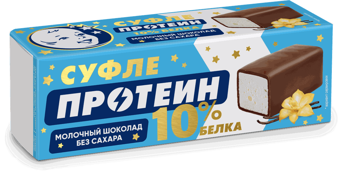 Суфле — Протеиновое в молочном шоколаде без сахара: упаковка